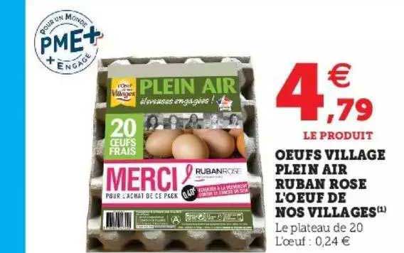 Oeufs Village Plein Air Ruban Rosé L'œuf De Nos Villages