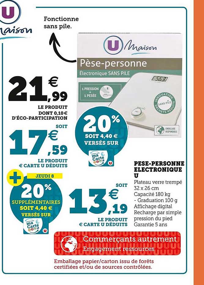 pèse-personne électronique u