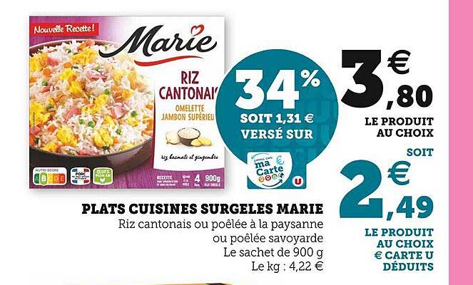 Plats Cuisinés Surgelés Marie
