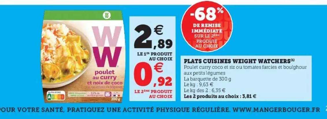 plats cuisinés weight watchers