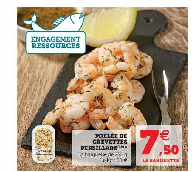 Poêlée De Crevettes Persillade