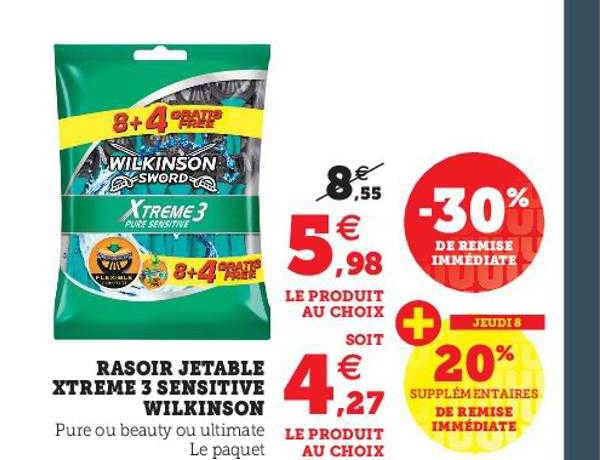Rasoir Jetable Xtreme 3 Sensitive Wilkinson