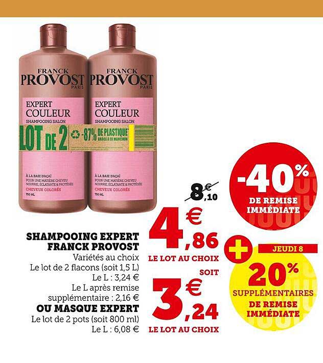 shampooing expert franck provost ou masque expert