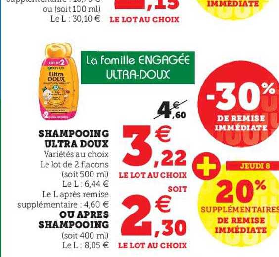 shampooing ultra doux ou après-shampooing