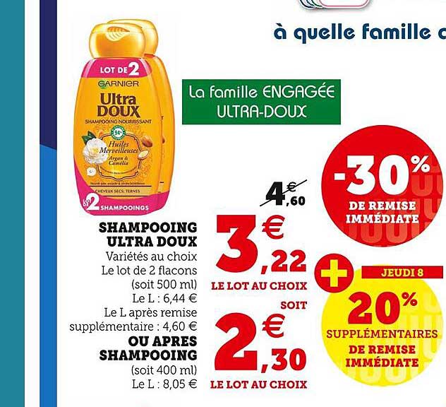 shampooing ultra doux ou après-shampooing