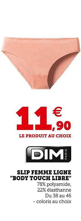 Slip Femme Ligne "body Touch Libre" Dim Paris