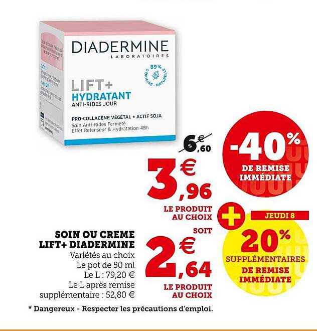 Soin Ou Crème Lift+ Diadermine