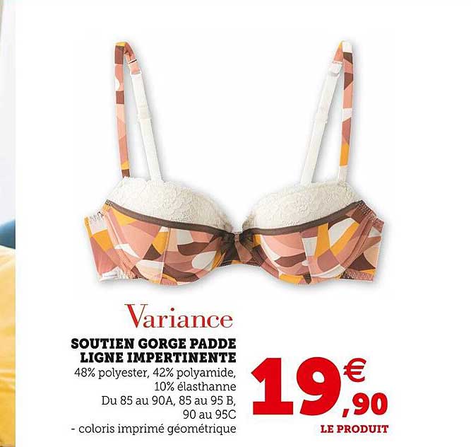 soutien gorge padde ligne impertinente variance