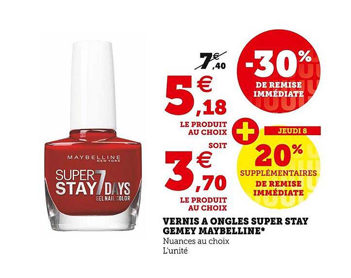 vernis à ongles super stay gemey maybelline
