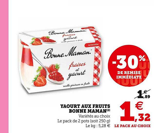 yaourt aux fruits bonne maman