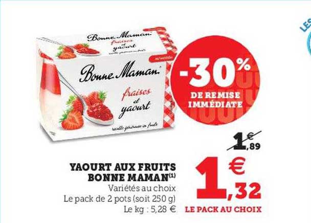 yaourt aux fruits bonne maman