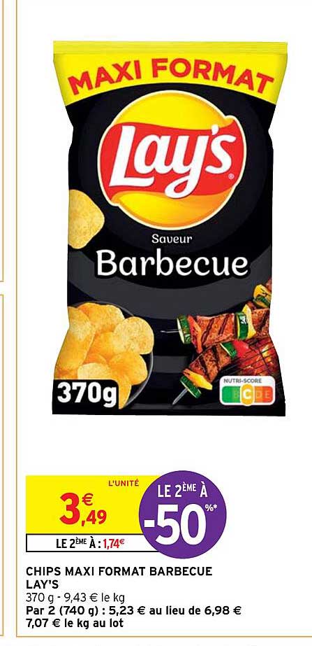 Chips Maxi Format Barbecue Lay's
