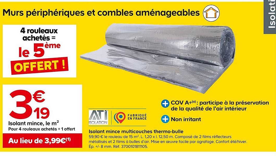 isolant mince multicouches thermo-bulle