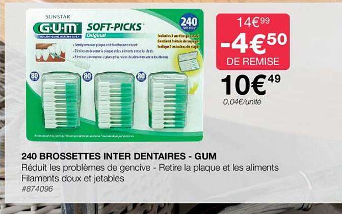 240 brossettes inter dentaires - gum