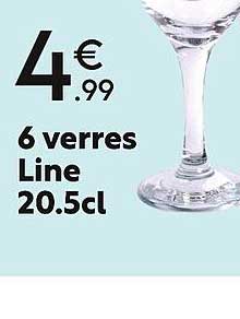 6 verres line 20.5cl