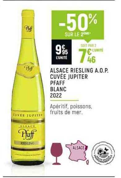 alsace riesling a.o.p. cuvée jupiter pfaff blanc 2022