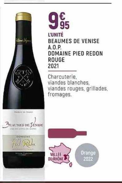 beaumes de venise a.o.p. domaine pied redon rouge 2021