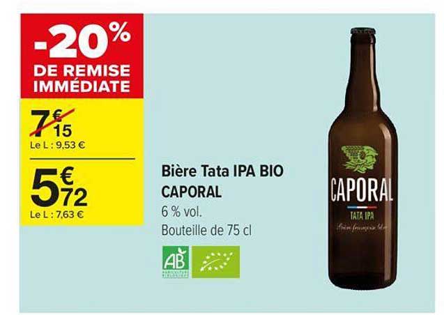 bière tata ipa bio caporal