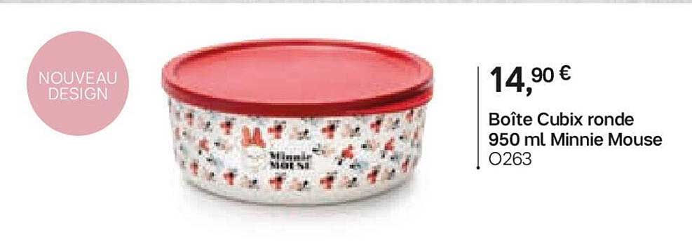Boîte Cubix Ronde Minnie Mouse