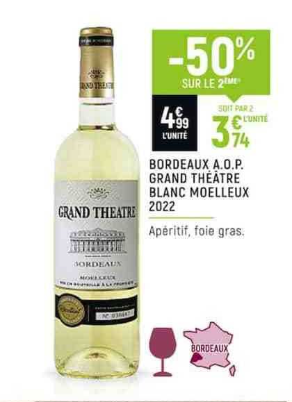 bordeaux a.o.p. grand théâtre blanc moelleux 2022