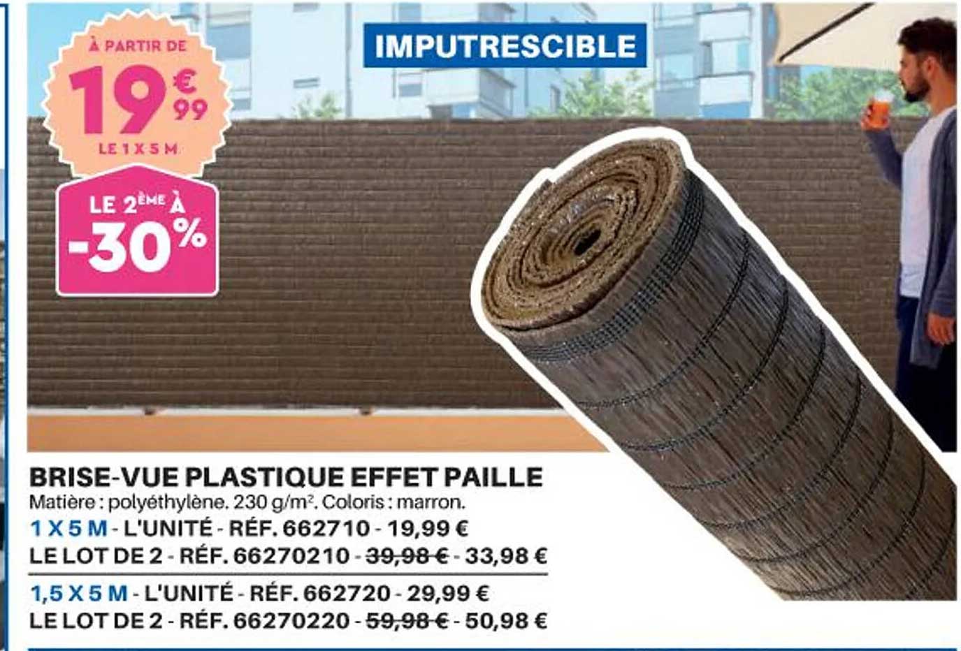 brise-vue plastique effet paille
