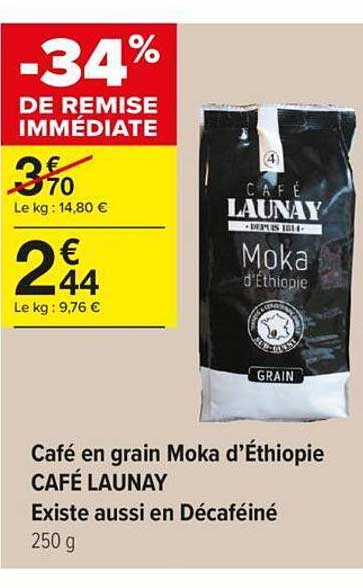 Café En Grain Moka D'éthiopie Café Launay