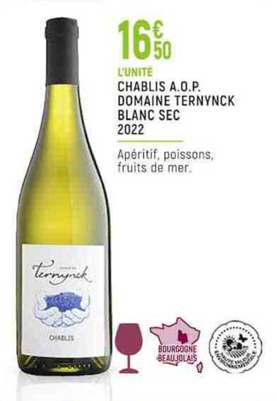 chablis a.o.p. domaine ternynck blanc sec 2022