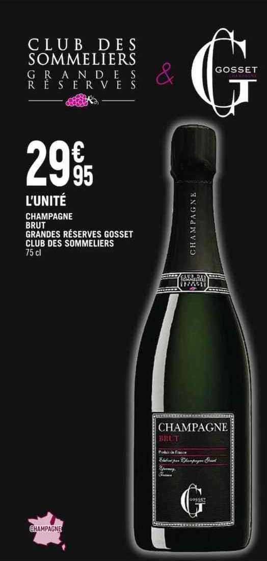 champagne brut grandes réserves gosset club des sommeliers