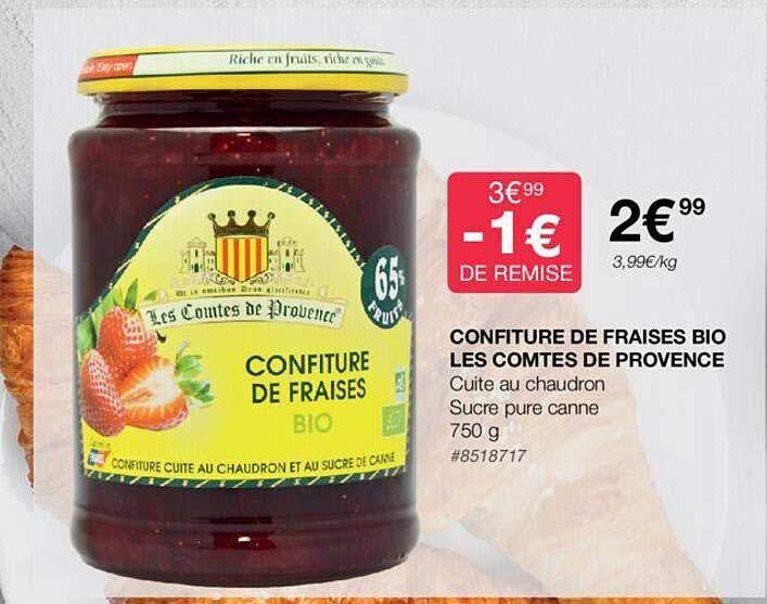 confiture de fraises bio les comtes de provence