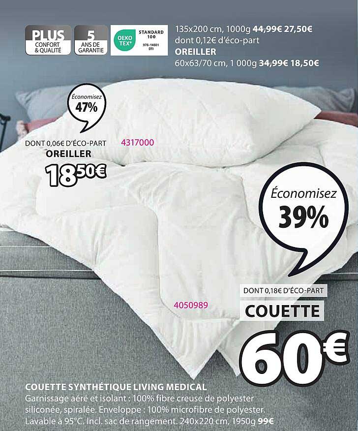 Couette Synthétique Living Medical