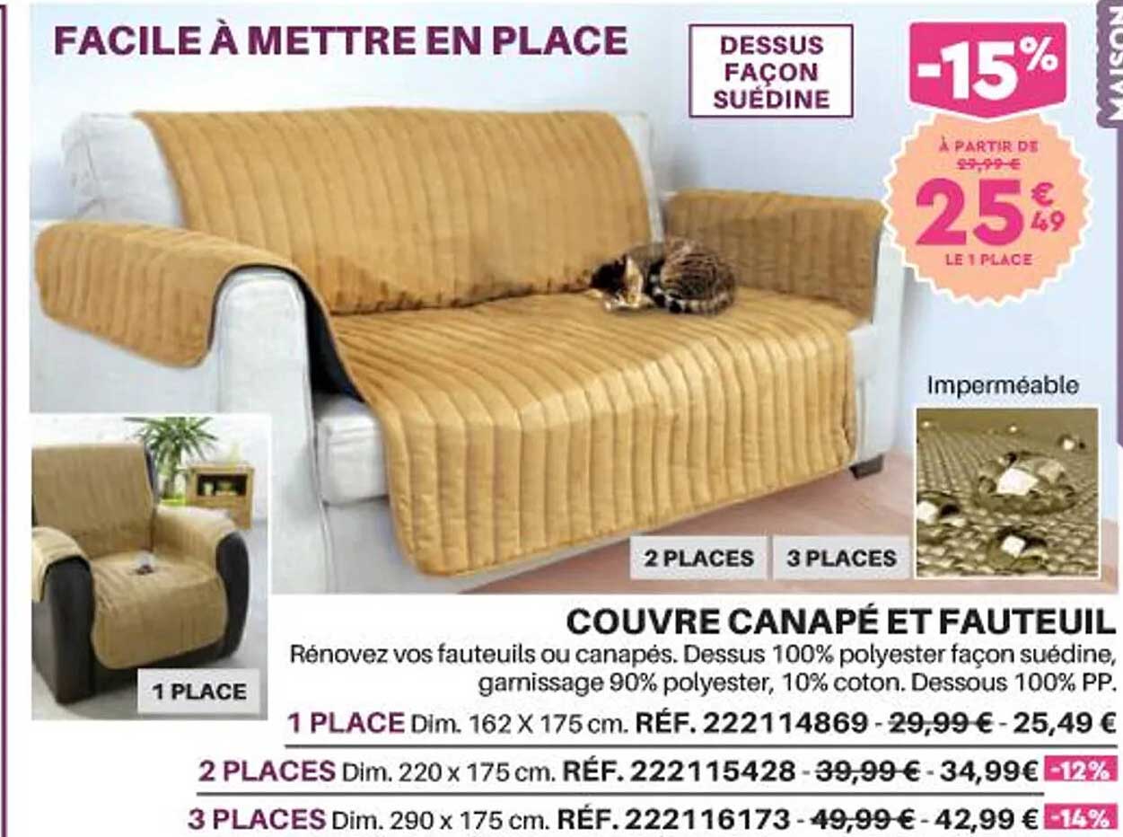 couvre canapé et fauteuil