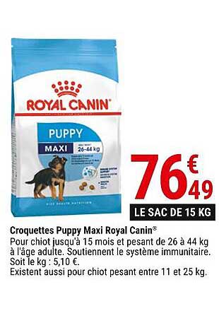 croquettes puppy maxi royal canin