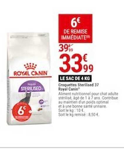 croquettes sterilised 37 royal canin