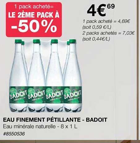 eau finement pétillante - badoit