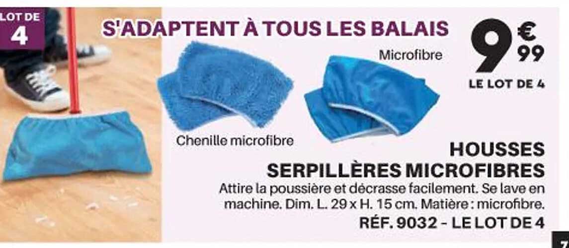 housses serpillères microfibres