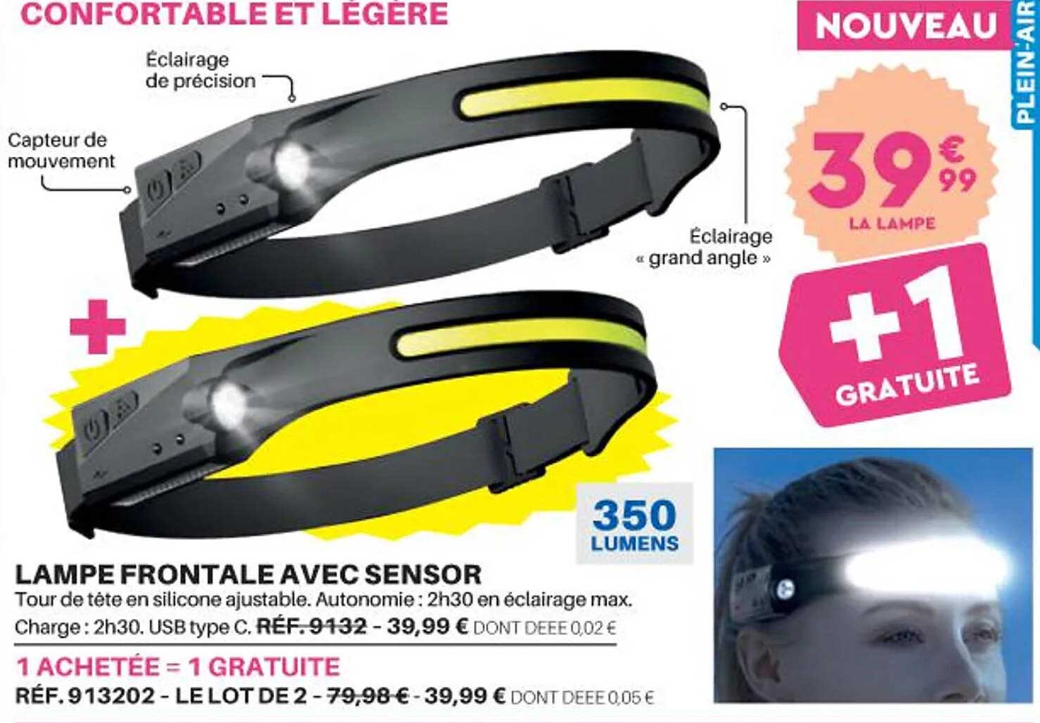 lampe frontale avec sensor