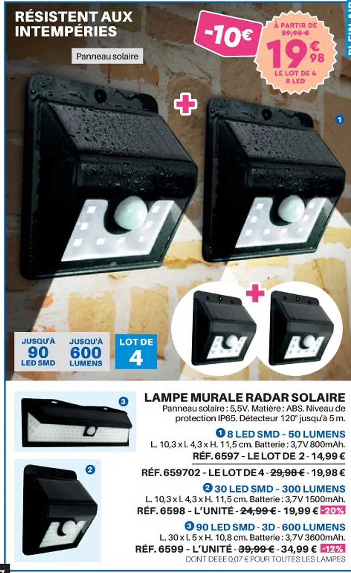 lampe murale radar solaire