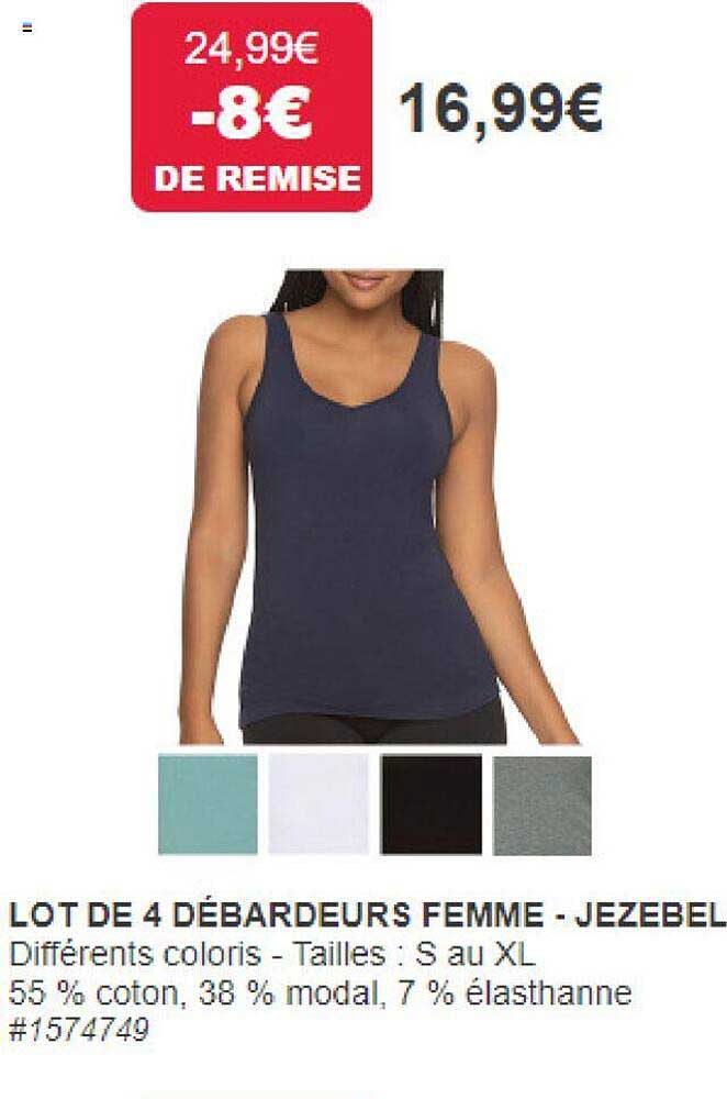 Lot De 4 Débardeurs Femme - Jezebel