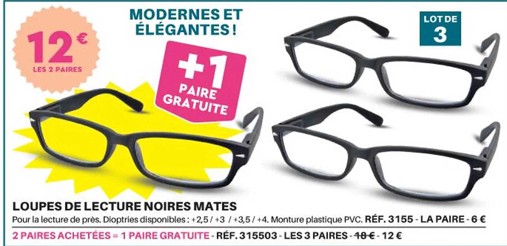 loupes de lecture noires matese