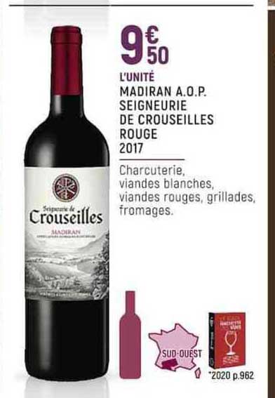 madiran a.o.p. seigneurie de crouseilles rouge 2017