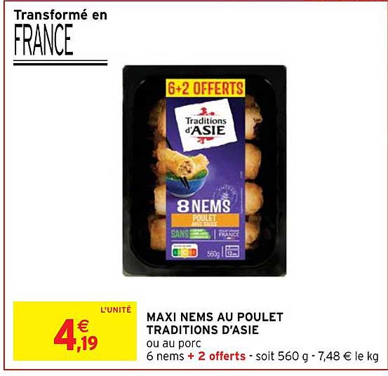 maxi nems au poulet traditions d'asie