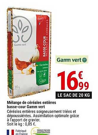 mélange de céréales entières basse-cour gamm vert