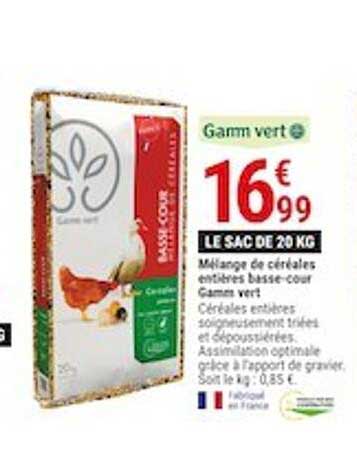 mélange de céréales entières basse-cour gamm vert