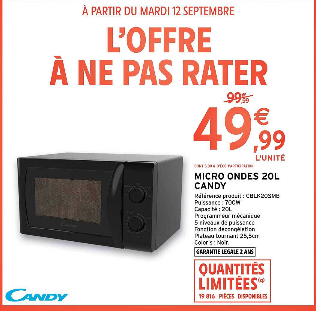 micro ondes 20l candy