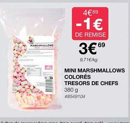 mini marshmallows coloré trésors de chefs