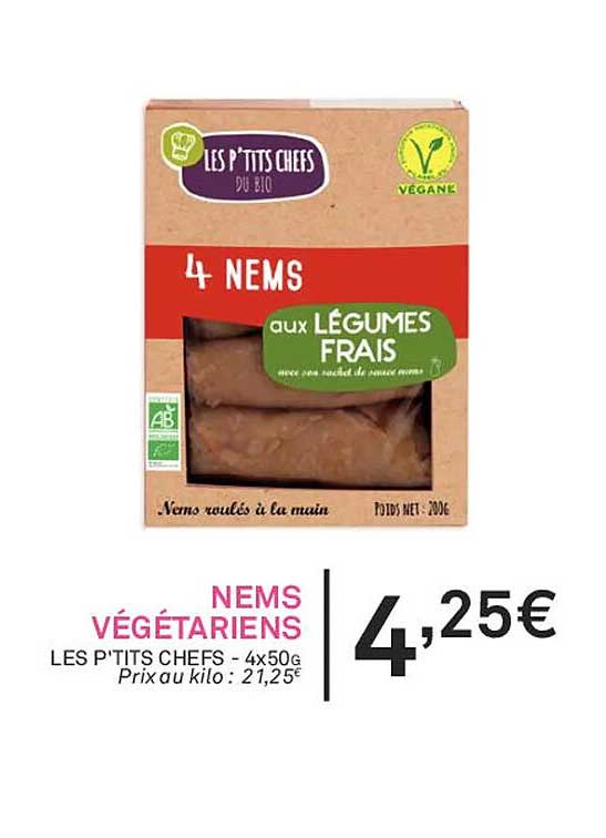 nems végétariens les p'tits chefs