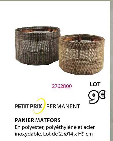 petit prix permanent panier matfors