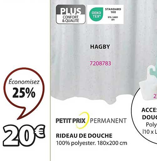 petit prix permanent rideau de douche