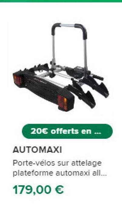 porte-vélos sur attelage plateforme automaxi