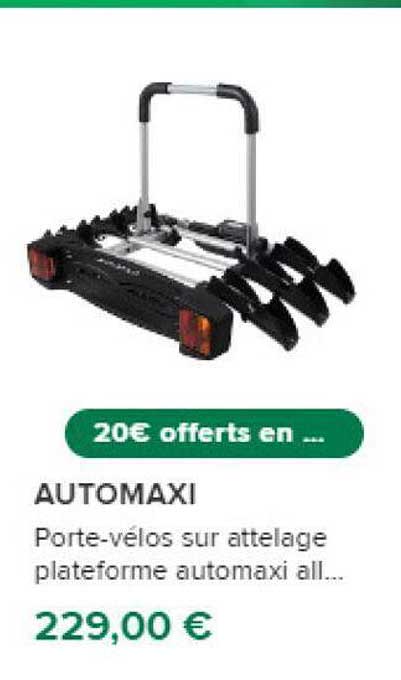 porte-vélos sur attelage plateforme automaxi